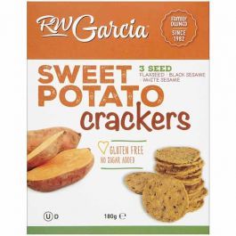 RW Garcia Organic Sweet Potato Three Seed Crackers 180g | G Baldwin & Co