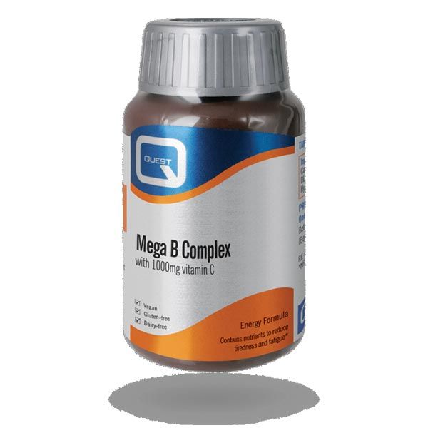 Quest Mega B Complex With Vitamin C 60 Vegan Tablets | G Baldwin & Co