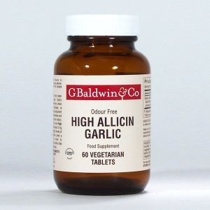 Baldwins High Allicin Garlic 500mg (Odour Free) 60 Tablets