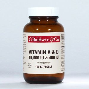 Baldwins Vitamin A & D 10,000 Iu / 400 Iu 100 Softgels