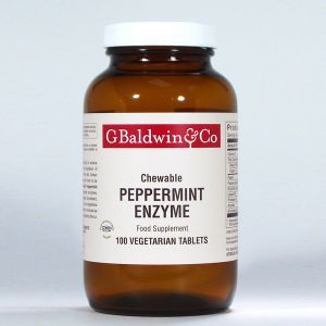 Baldwins Chewable Peppermint Enzymes 100 Vegetable Tablets