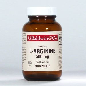 Baldwins L-arginine 500mg 90 Capsules