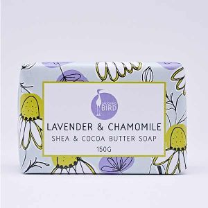 Laughing Bird Lavender & Camomile Soap with Shea and Cocoa Butter 150g