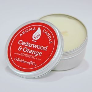 Baldwins Cedarwood And Orange Aroma Candle 105g