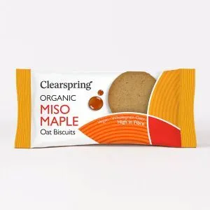 Clearspring Organic Miso Maple Oat Biscuits 40g