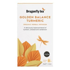 Dragonfly Tea Organic Golden Balance Turmeric Tea 20 Sachets