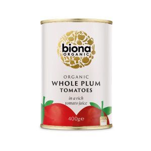 Biona Organic Canned Whole (peeled) Plum Tomatoes 400g