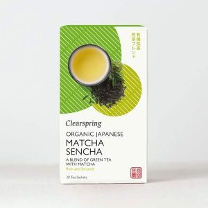 Clearspring Organic Japanese Matcha Sencha Tea 20 Tea Sachets