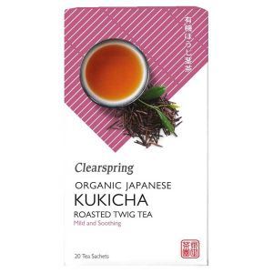 Clearspring Organic Kukicha Japanese Roasted Twig Tea 20 Teabags