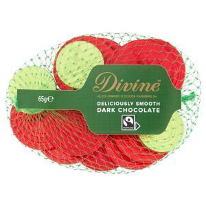 Divine Fairtrade Dark Chocolate Coins 65g