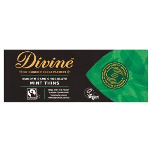 Divine Smooth Dark Chocolate Mint Thins 200g