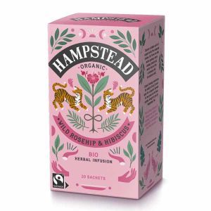 Hampstead Tea Organic Fairtrade Rosehip and Hibiscus 20 Sachets