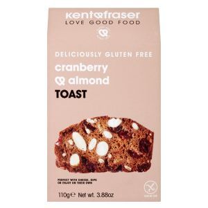 Kent & Fraser Gluten Free Cranberry & Almond Toast 110g