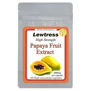 Lewtress Papaya Fruit Extract High Strength 60 capsules