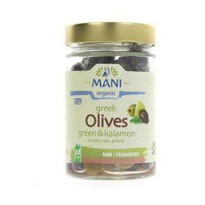 Mani Organic Greek Green & Kalamata Olives 205g