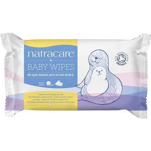 Natracare - Baby Wipes with organic Chamoile, Apricot and Sweet Almond oil 50 wipes