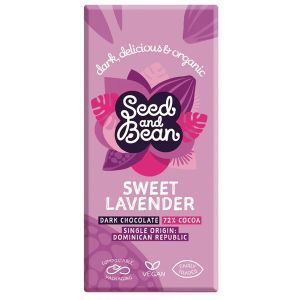 Seed & Bean Sweet Lavender Extra Dark Chocolate (72% Cocoa) 75g