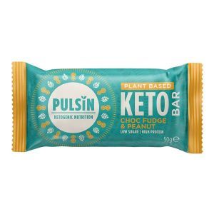 Pulsin Choc Fudge & Peanut Plant Based Keto Bar 50g