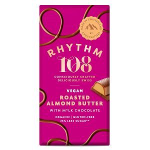 Rhythm 108 Vegan Roasted Almond Butter Chocolate 100g