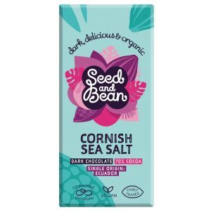 Seed & Bean Cornish Sea Salt Extra Dark Chocolate (70% Cocoa) 75g