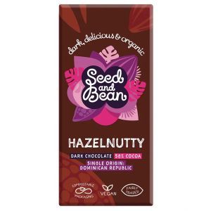 Seed & Bean Hazelnutty Fine Dark Chocolate (58% Cocoa) 75g