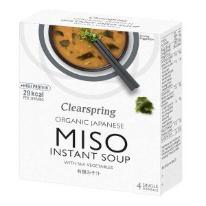 Clearspring Organic Miso Instant Soup With Sea Vegetables 4x10g Sachets