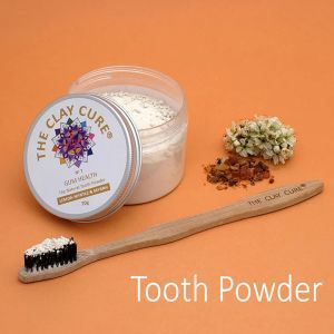 The Clay Cure Lemon Myrtle & Myrrh Tooth Powder 70g