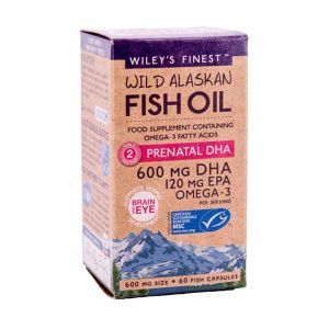 Wiley's Finest Wild Alaskan Fish Oil Prenatal DHA 60 Capsules