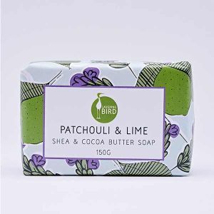 Laughing Bird Patchouli & Lime Soap with Shea and Cocoa Butter 150g