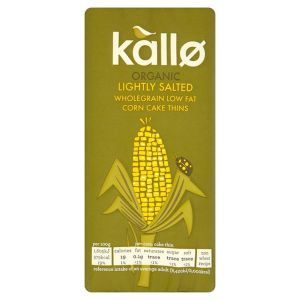 Kallo Organic Lightly Salted Low Fat Corn Cake Thins 130g