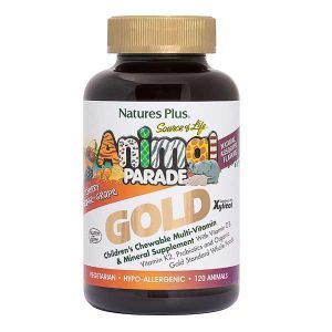 Natures Plus Animal Parade Gold Chewable Assorted Flavours Multi Vitamin And Mineral 120 Tablets