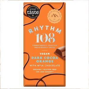 Rhythm 108 Vegan Dark Cocoa Orange Chocolate 100g