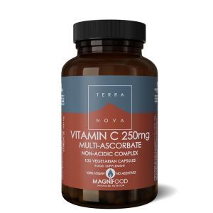 Terranova Vitamin C 250mg Multi-Ascorbate Complex (Non Acidic) 100 Vegan Capsules