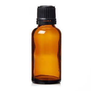 Alpha Amber Glass Bottles With Standard Plug Insert 30ml