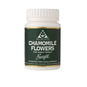 Bio-health Chamomile Flowers 250mg 60 Vegetarian Capsules