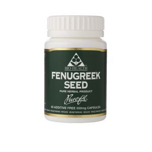 Bio-health Fenugreek Seed 550mg 60 Vegetarian Capsules