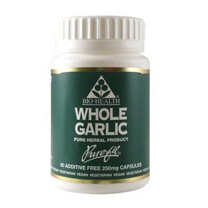 Bio-health Garlic (whole Clove) 300mg 60 Vegetarian Capsules