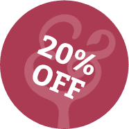 20% OFF. OFFER APPLIED AT BASKET