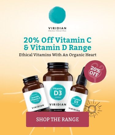 20% Off Viridian Vitamin C &amp; Vitamin D Range