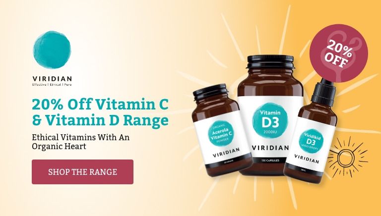 20% Off Viridian Vitamin C &amp; Vitamin D Range