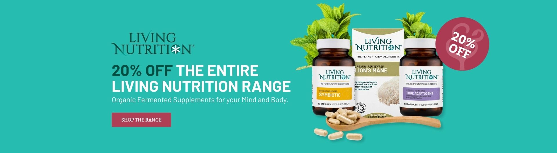 20% off the entire Living Nutrition range