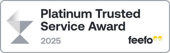 Feefo Platinum Trusted Service Award 2025